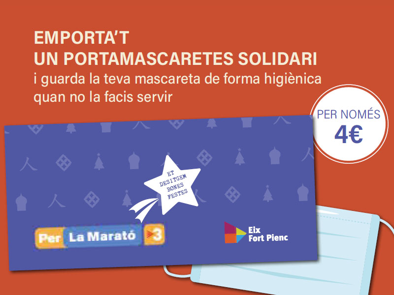 Portamascaretes solidaris a favor de la MARATÓ de TV3 