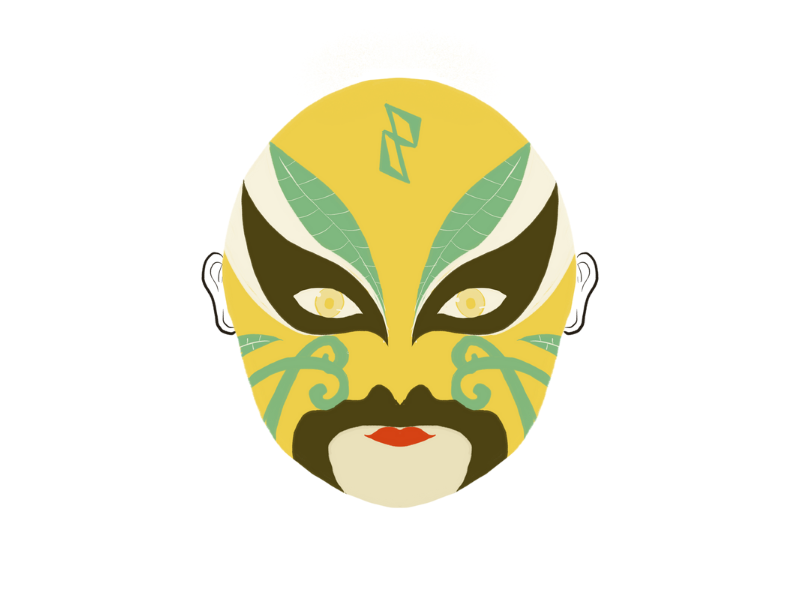 FIRA DE SANT JORDI 2022 -Fes la teva pròpia màscara de la Opera de Pekín - ESCUELA CHINA BARCELONA