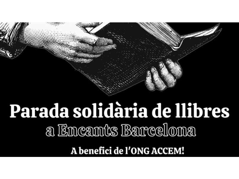 Parada Solidaria de libros en Encants Barcelona.