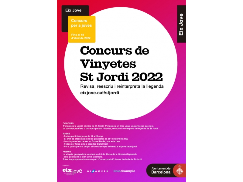 EIX JOVE - CONVOCATÒRIA OBERTA! CONCURS DE VINYETES St Jordi 2022