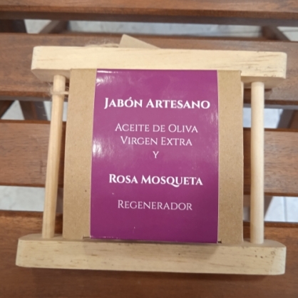 JABÓN ARTESANO NATURAL DE ROSA MOSQUETA