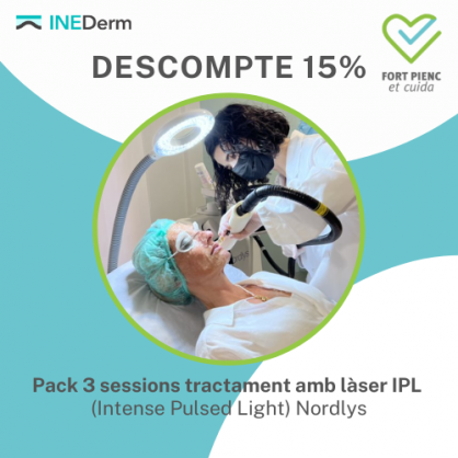 Pack 3 sessions tractament rejuveniment facial amb làser IPL 