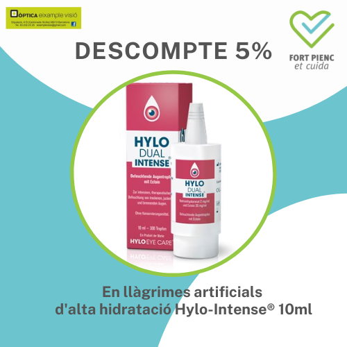 5% de descuento en lagrimas artificiales de alta hidratacin Hylo-Intense
